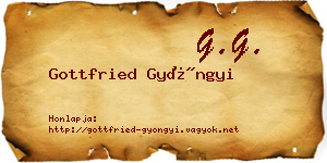 Gottfried Gyöngyi névjegykártya